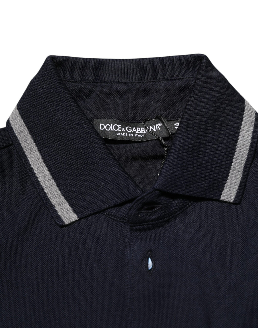 Dolce & Gabbana Marineblaues Baumwoll-T-Shirt mit Kronkorken-Logo für Männer
