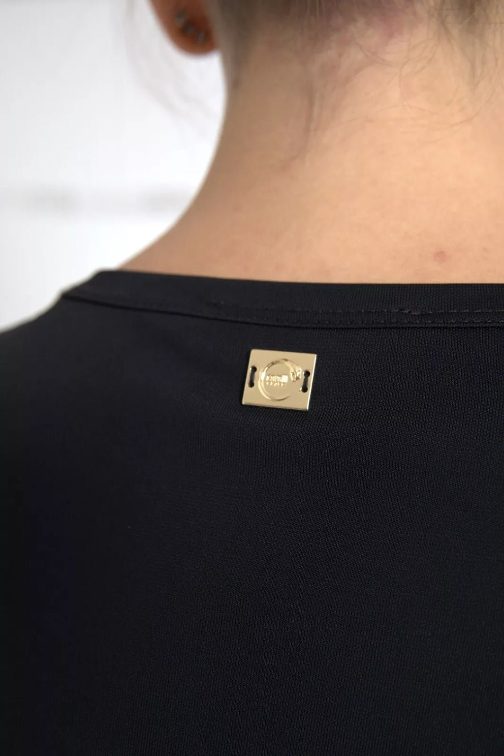 Roberto Cavalli Schwarzes Viskose-T-Shirt mit Rundhalsausschnitt CLASS