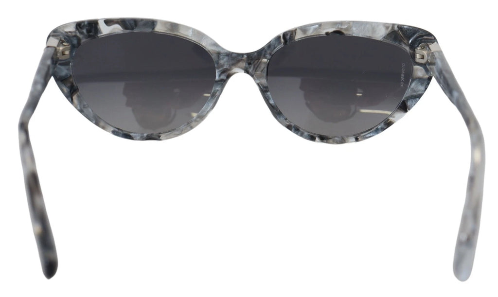 Dolce & Gabbana DG4194 Graue Sonnenbrille aus Acetat mit Logo-Plakette und Cat-Eye-Glas