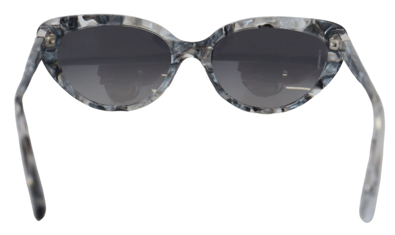 Dolce & Gabbana DG4194 Graue Sonnenbrille aus Acetat mit Logo-Plakette und Cat-Eye-Glas
