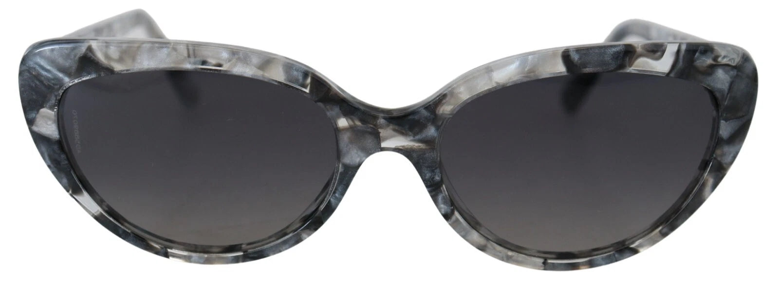 Dolce & Gabbana DG4194 Graue Sonnenbrille aus Acetat mit Logo-Plakette und Cat-Eye-Glas