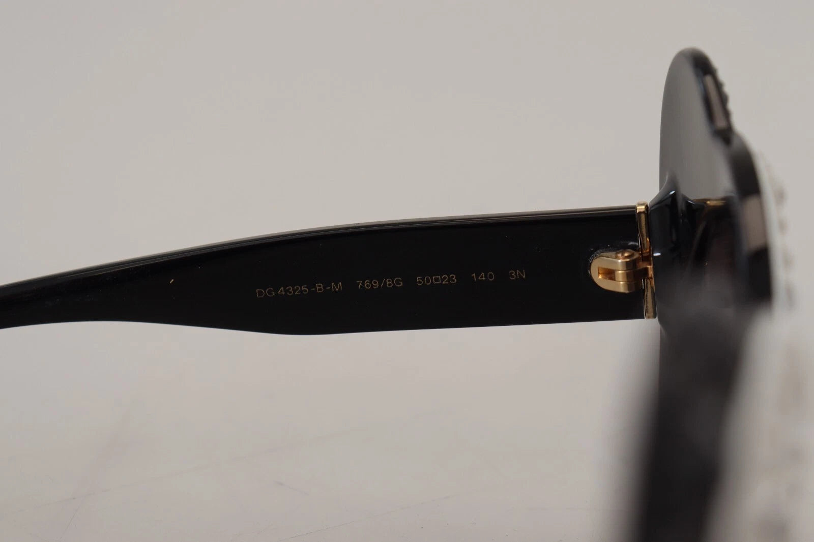 Dolce & Gabbana DG4325BM Weiß Schwarz Acetat Crystal Shades Sonnenbrille