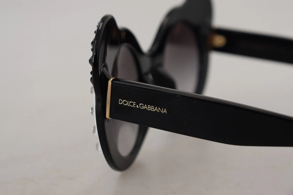 Dolce & Gabbana DG4325BM Weiß Schwarz Acetat Crystal Shades Sonnenbrille