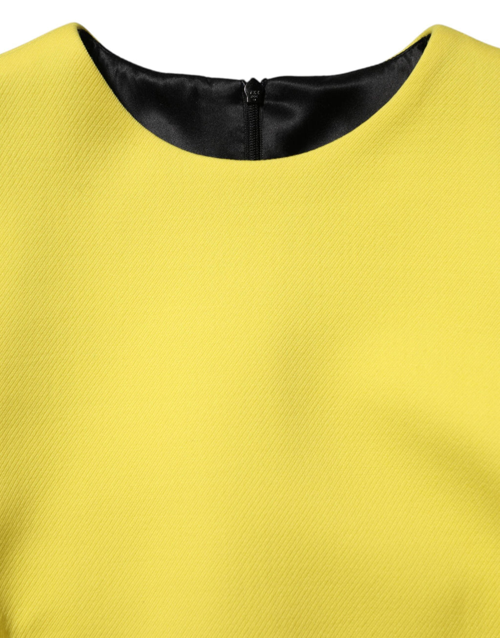 Dolce & Gabbana Gelbes Minikleid mit langen Ärmeln aus Viskoseacetat