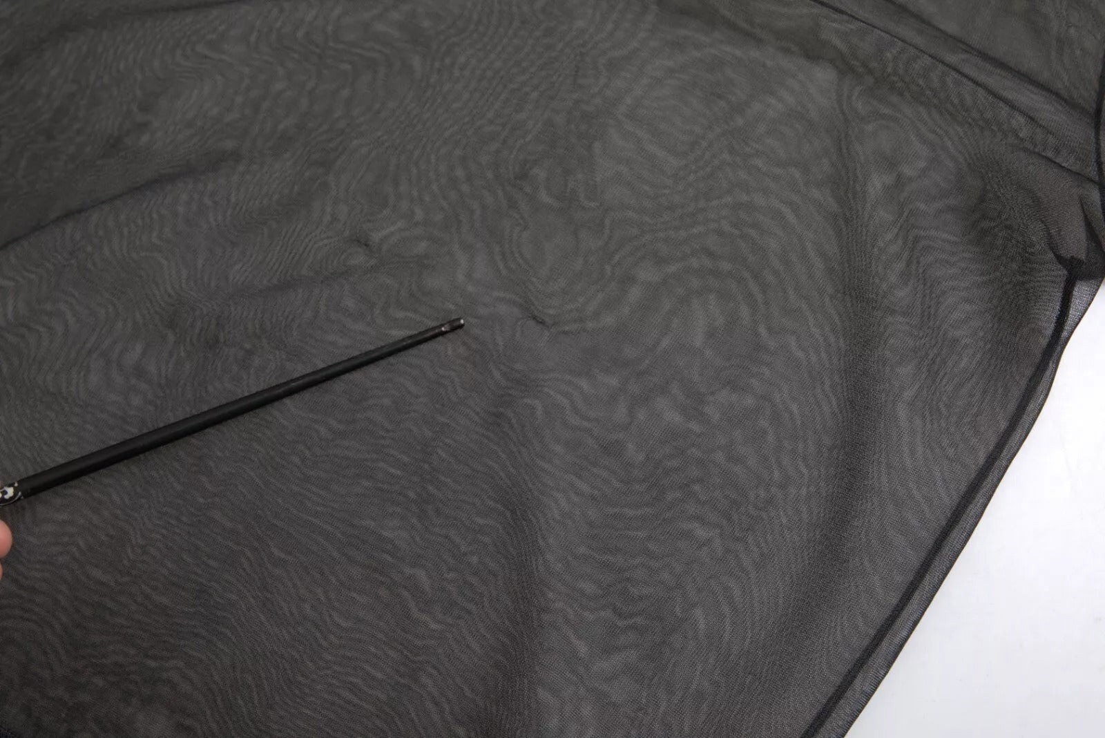 Dolce & Gabbana Schwarzes Netz-Rollkragen-Top mit durchsichtiger Bluse