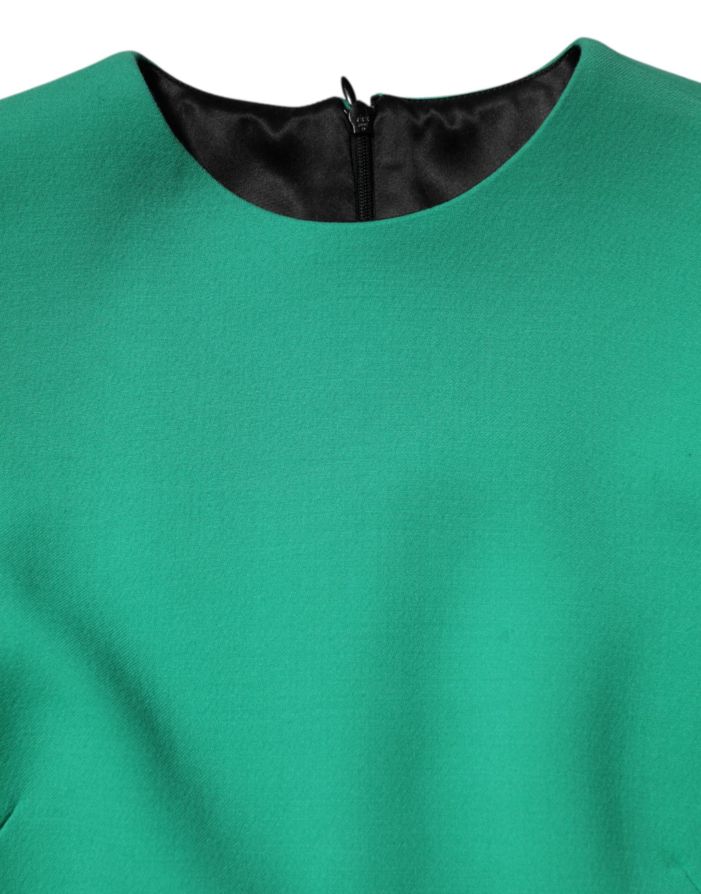 Dolce & Gabbana Groene Viscose Acetaat Mini Jurk met Lange Mouwen