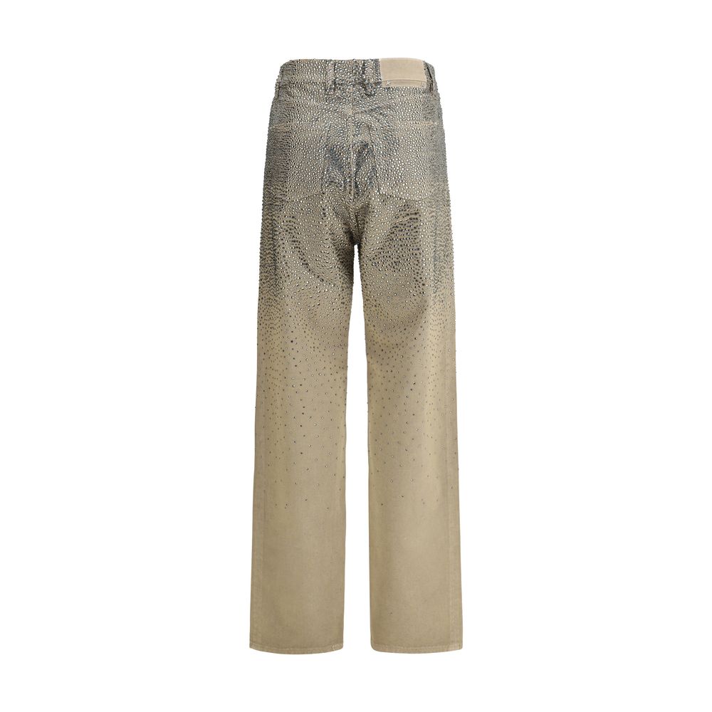 Golden Goose Baumwoll-Jeans mit geradem Bein in Bicolor-Optik