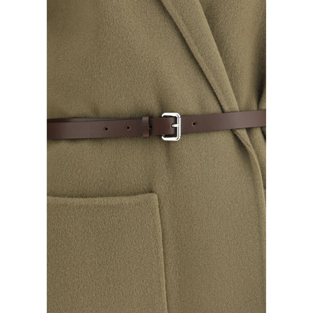 Jacob Cohen Brauner Wollmantel aus Fleece