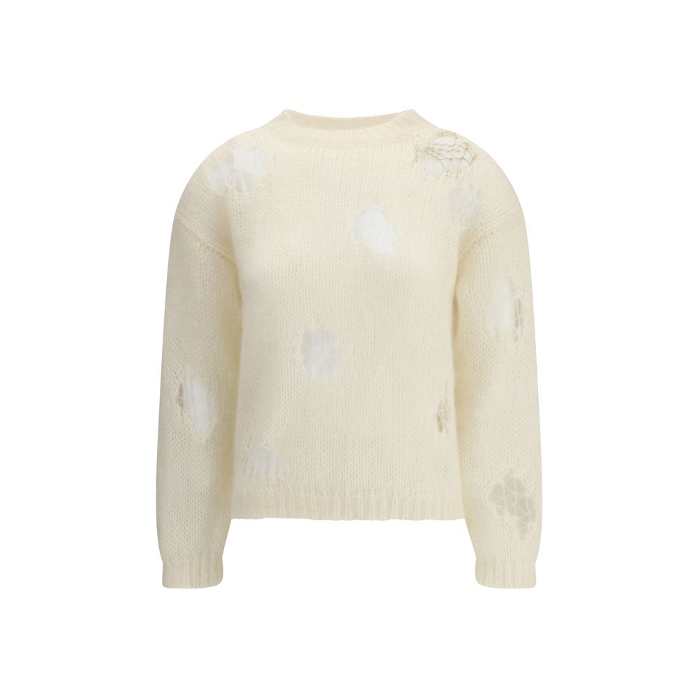 Fabiana Filippi Mohair-Sweatshirt in Creme
