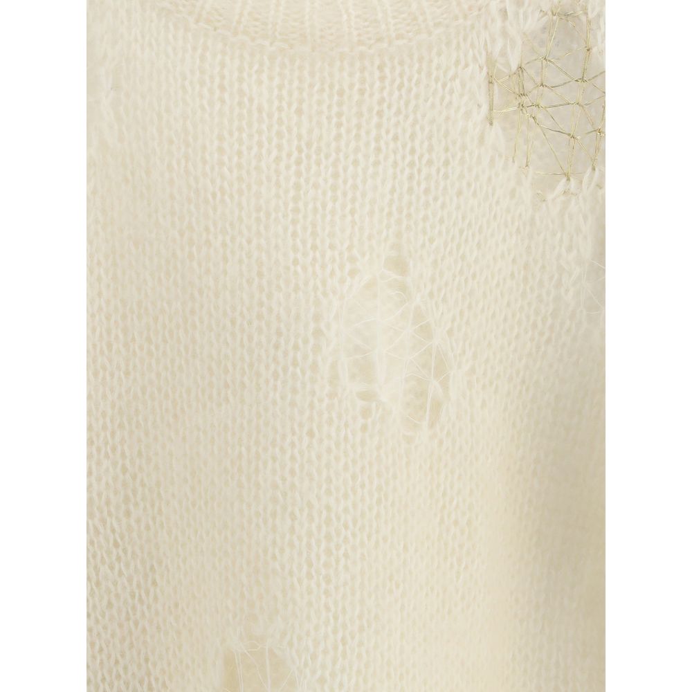 Fabiana Filippi Mohair-Sweatshirt in Creme