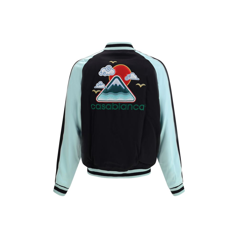 Casablanca Schwarze Viskose-Bomberjacke