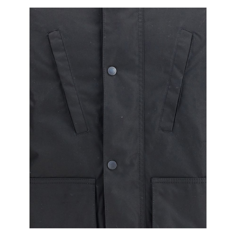 Barbour International Schwarze Baumwollparka