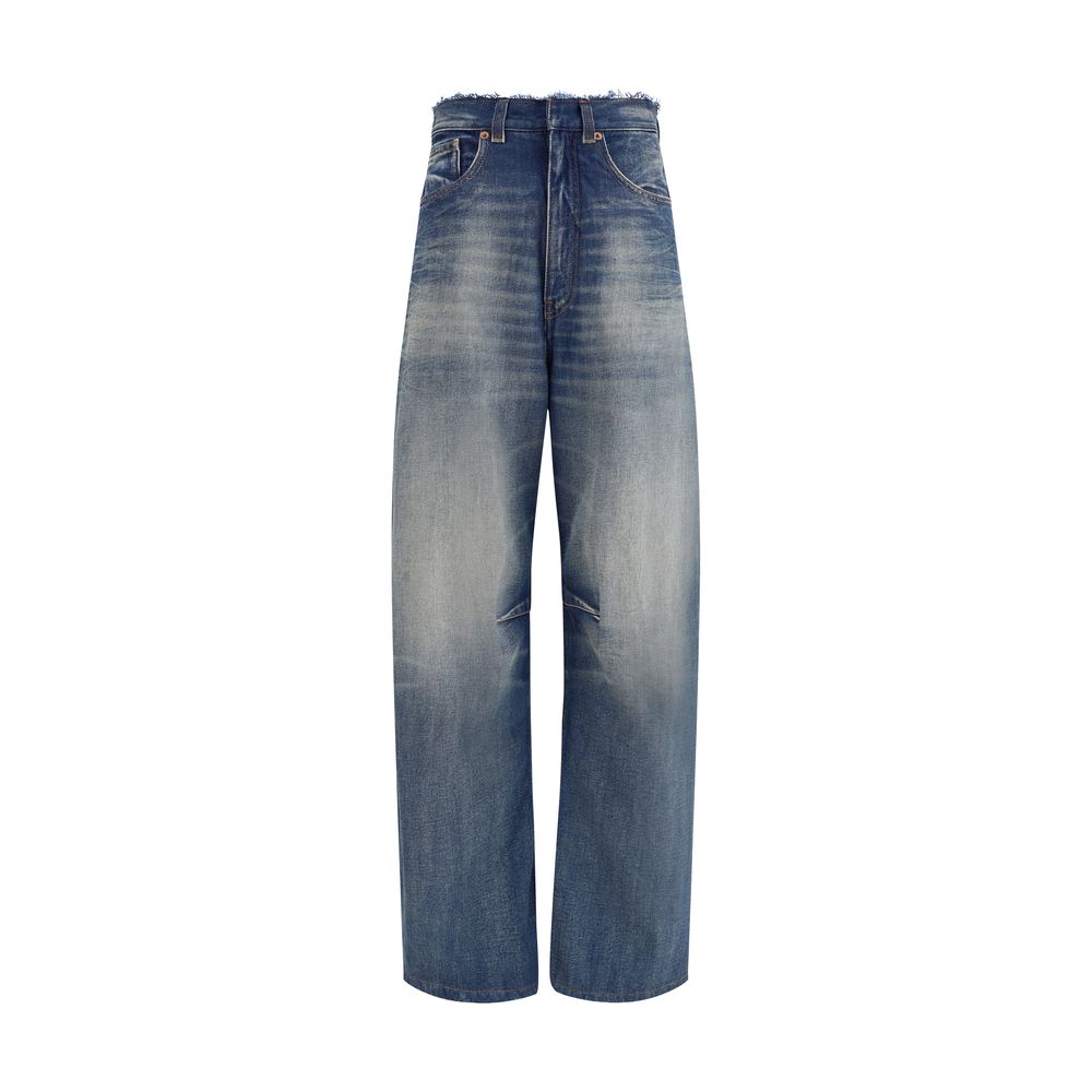 MM6 Bequeme Jeans aus Baumwolle in Blau
