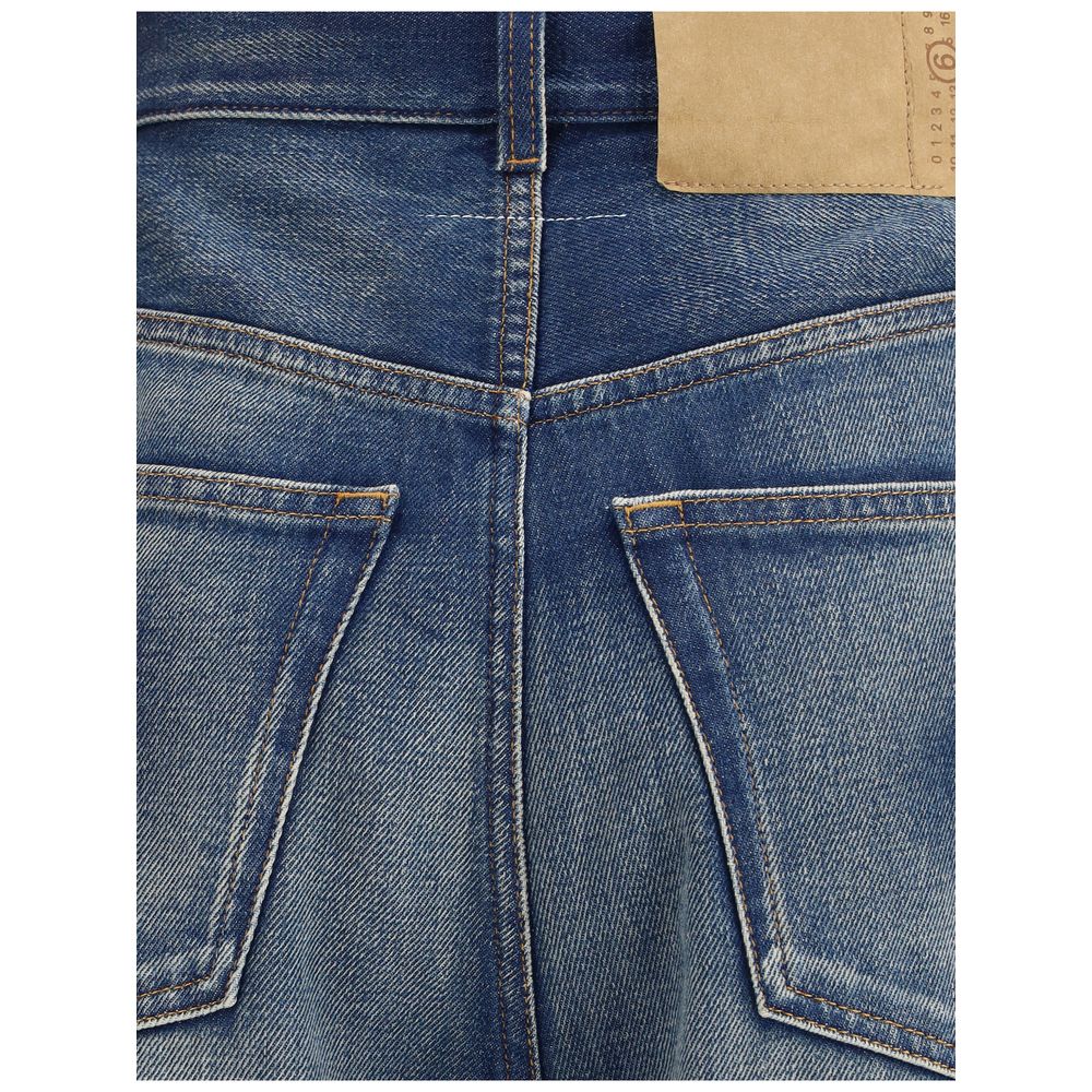 MM6 Bequeme Jeans aus Baumwolle in Blau