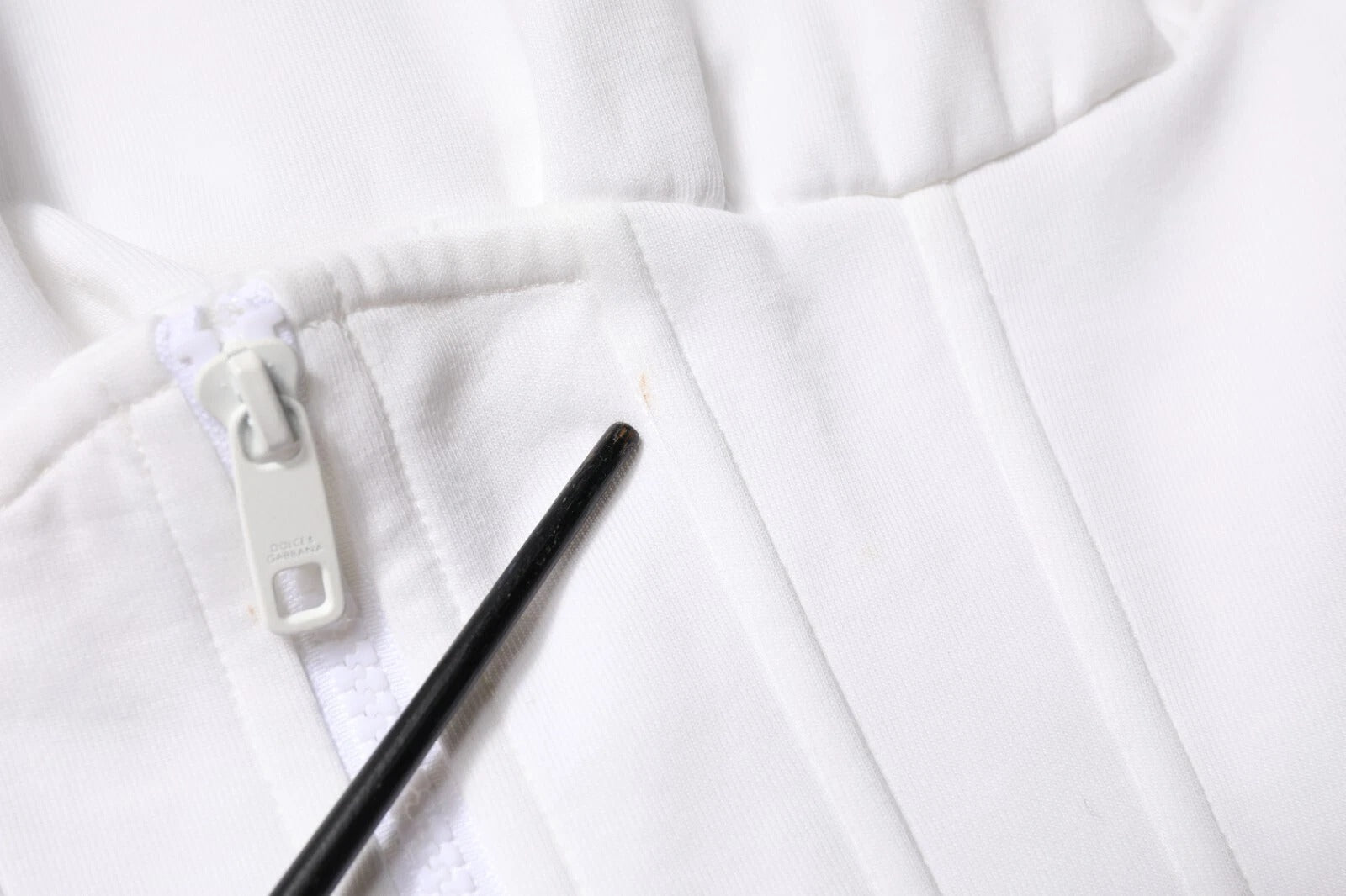 Dolce & Gabbana Weißes Korsett Stretch-Baumwoll-T-Shirt