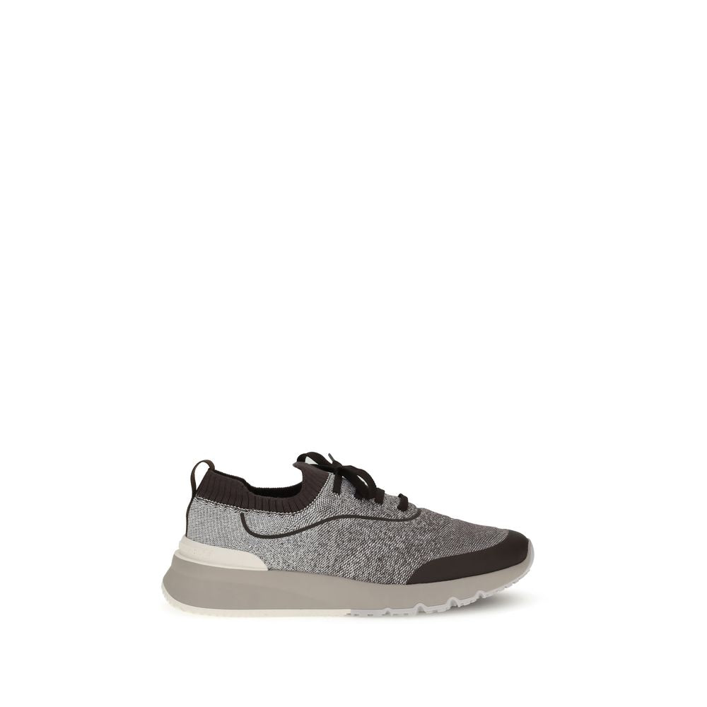 Brunello Cucinelli Techno-Baumwollstrick Sneakers Laufschuhe