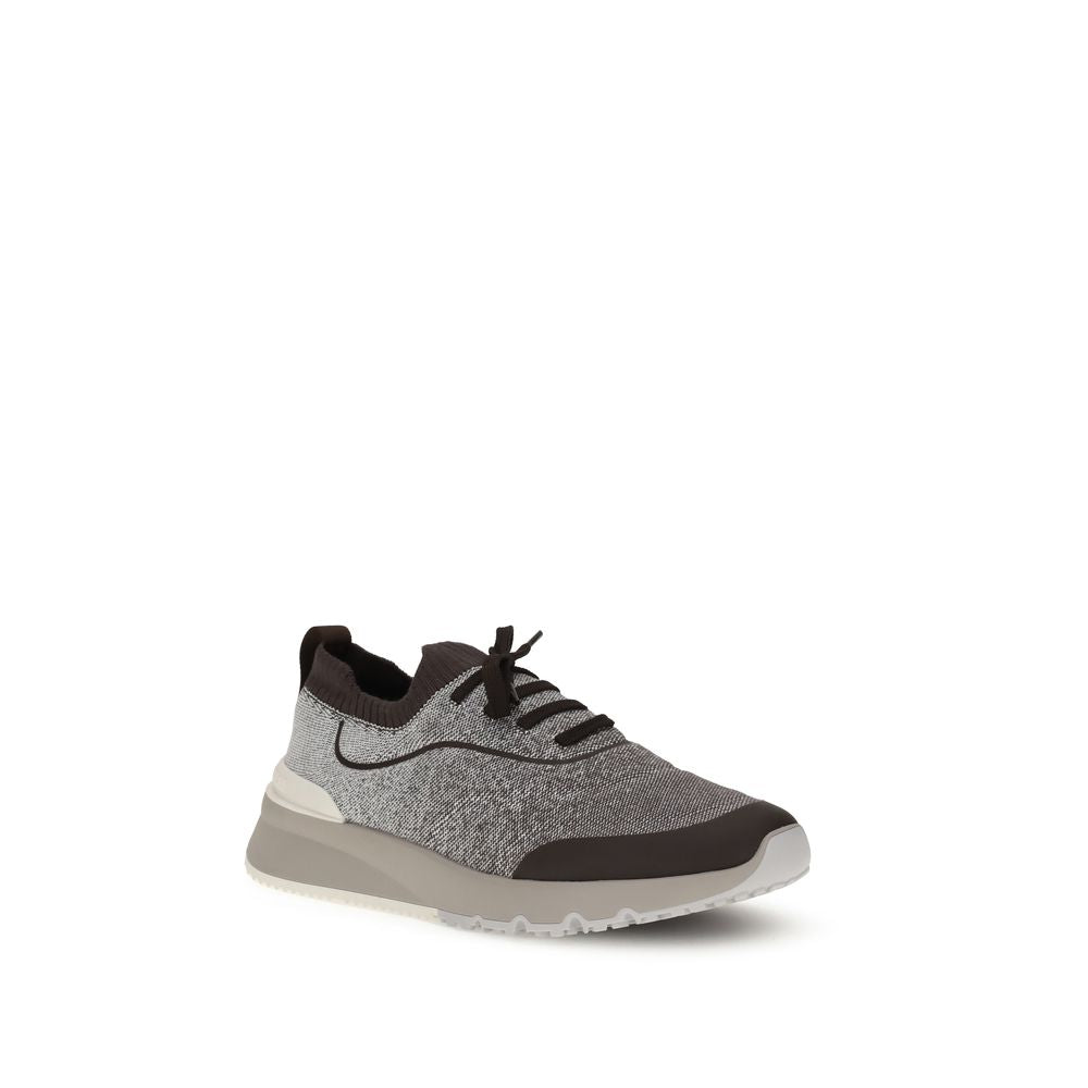 Brunello Cucinelli Techno-Baumwollstrick Sneakers Laufschuhe