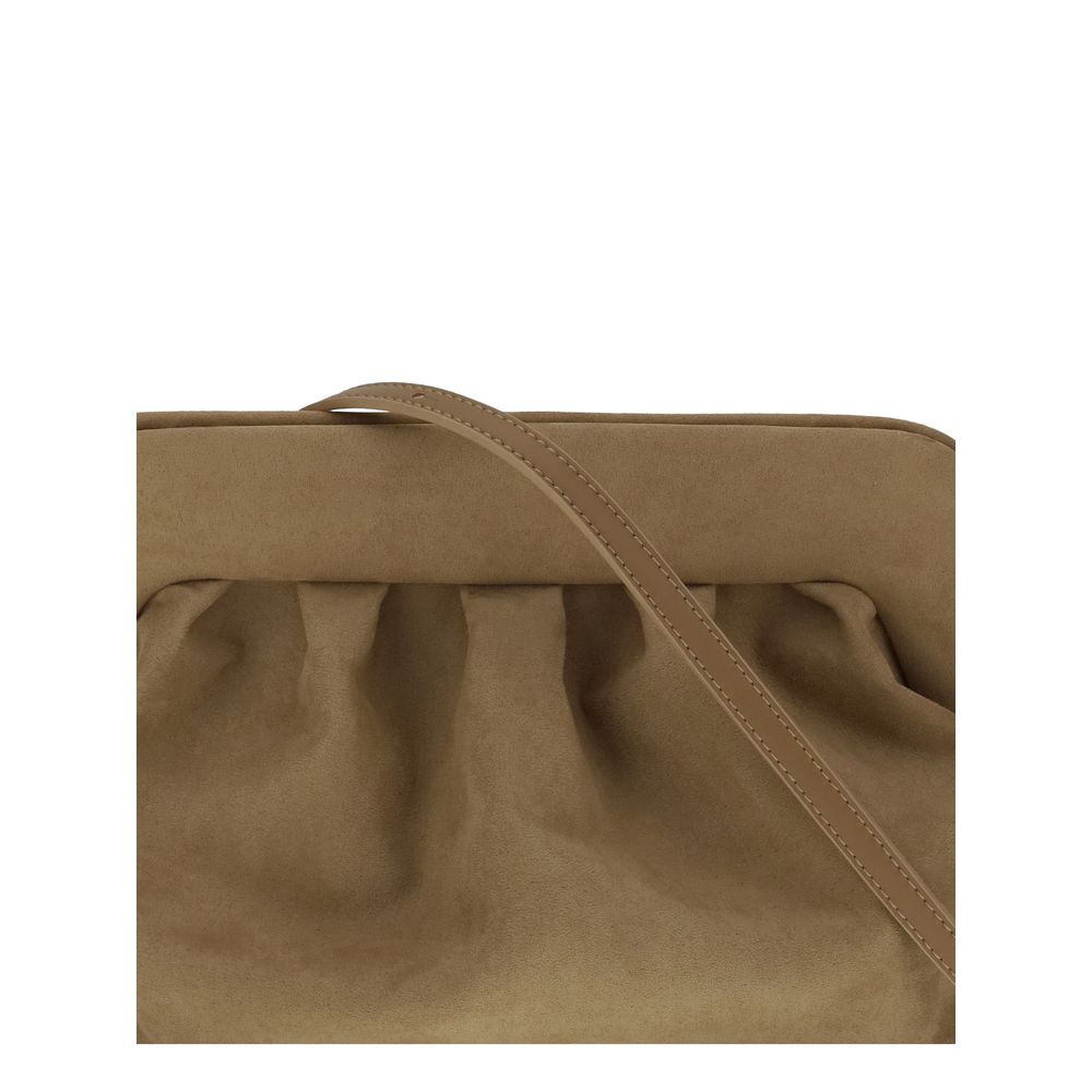 THEMOIRè Beigefarbene Clutch aus anderen Fasern