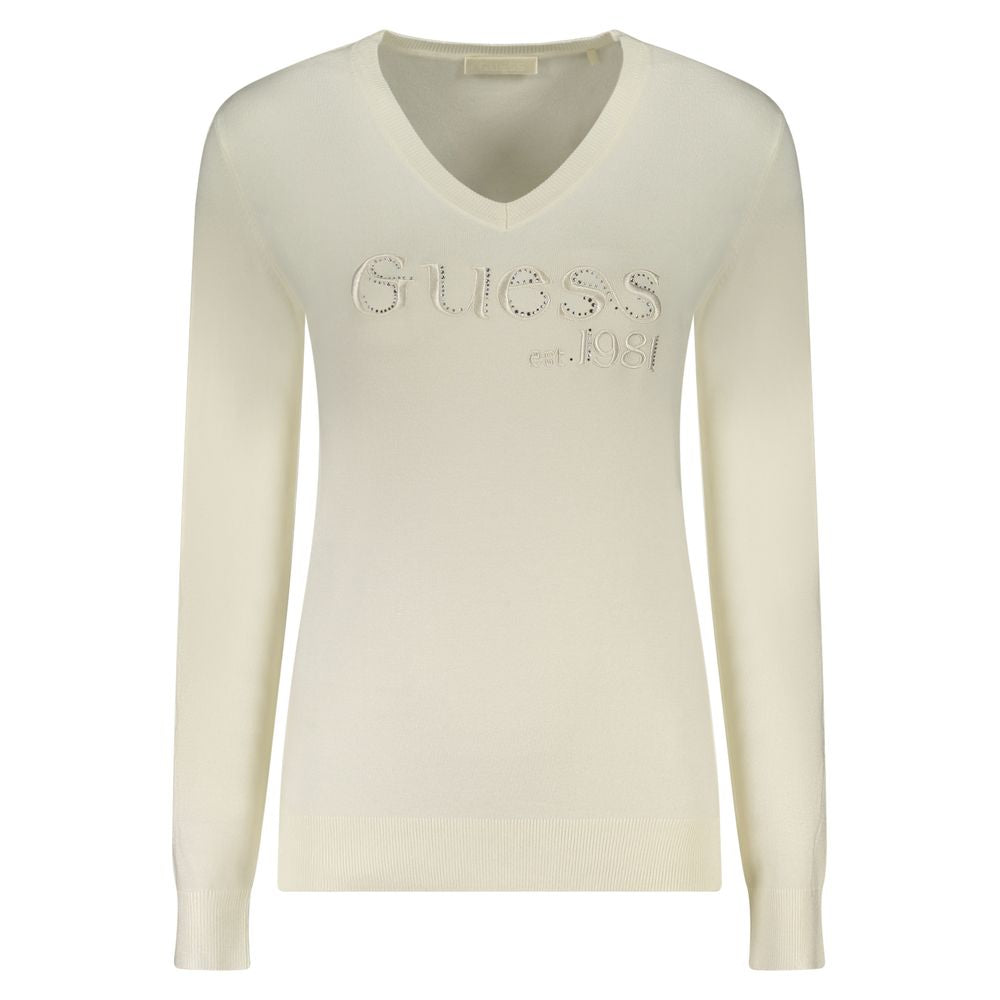 Guess Jeans Weißer Viskose-Pullover