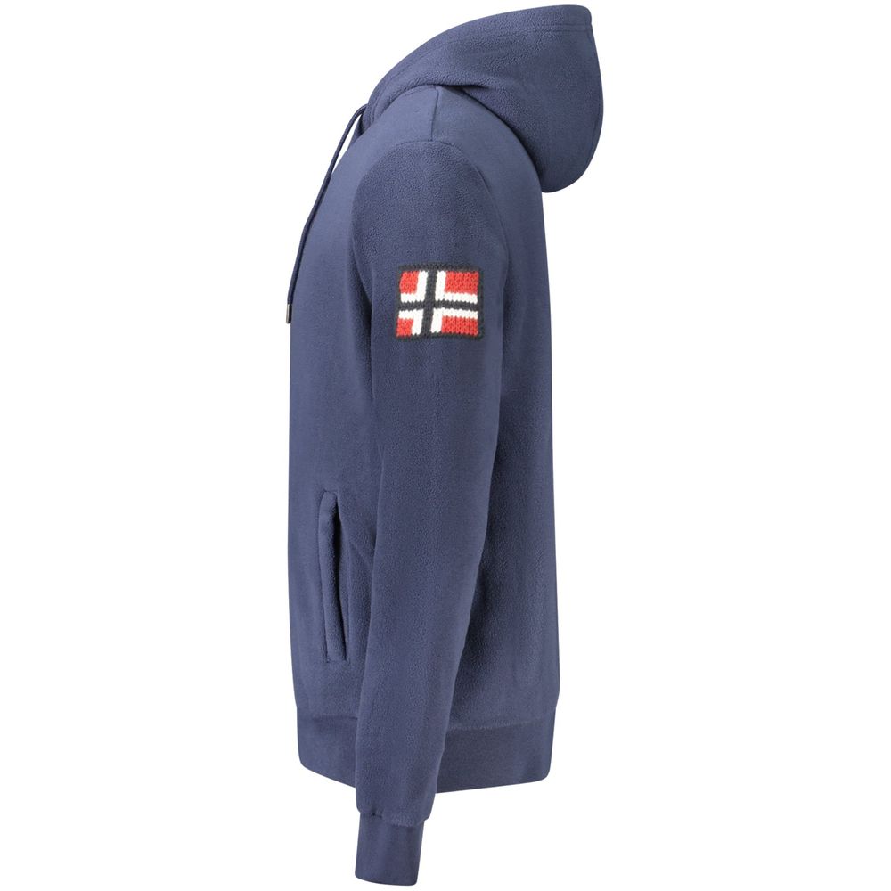 Norway 1963 Blauer Polyester Herren-Kapuzenpullover