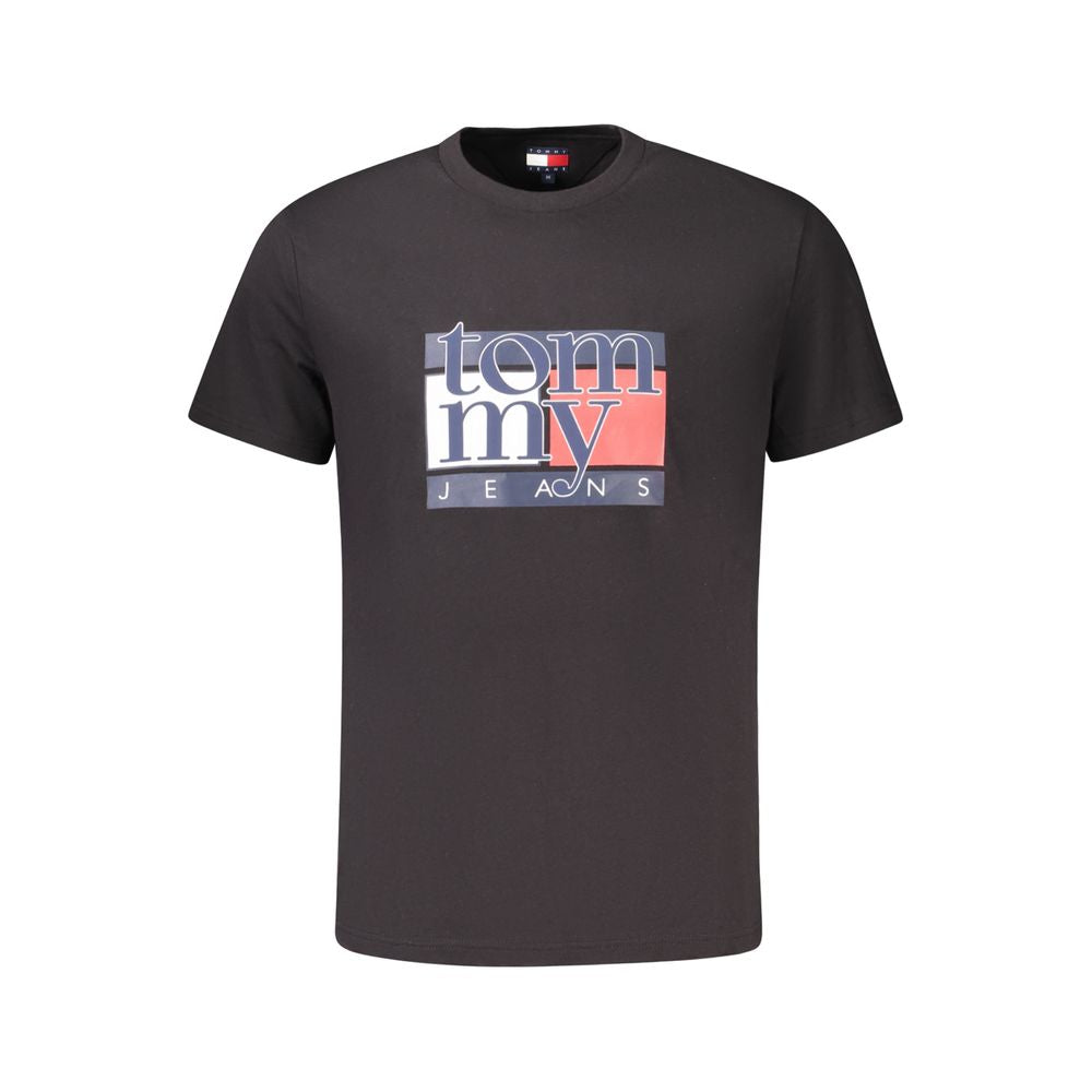 Tommy Hilfiger Schwarzes T-Shirt aus Baumwolle