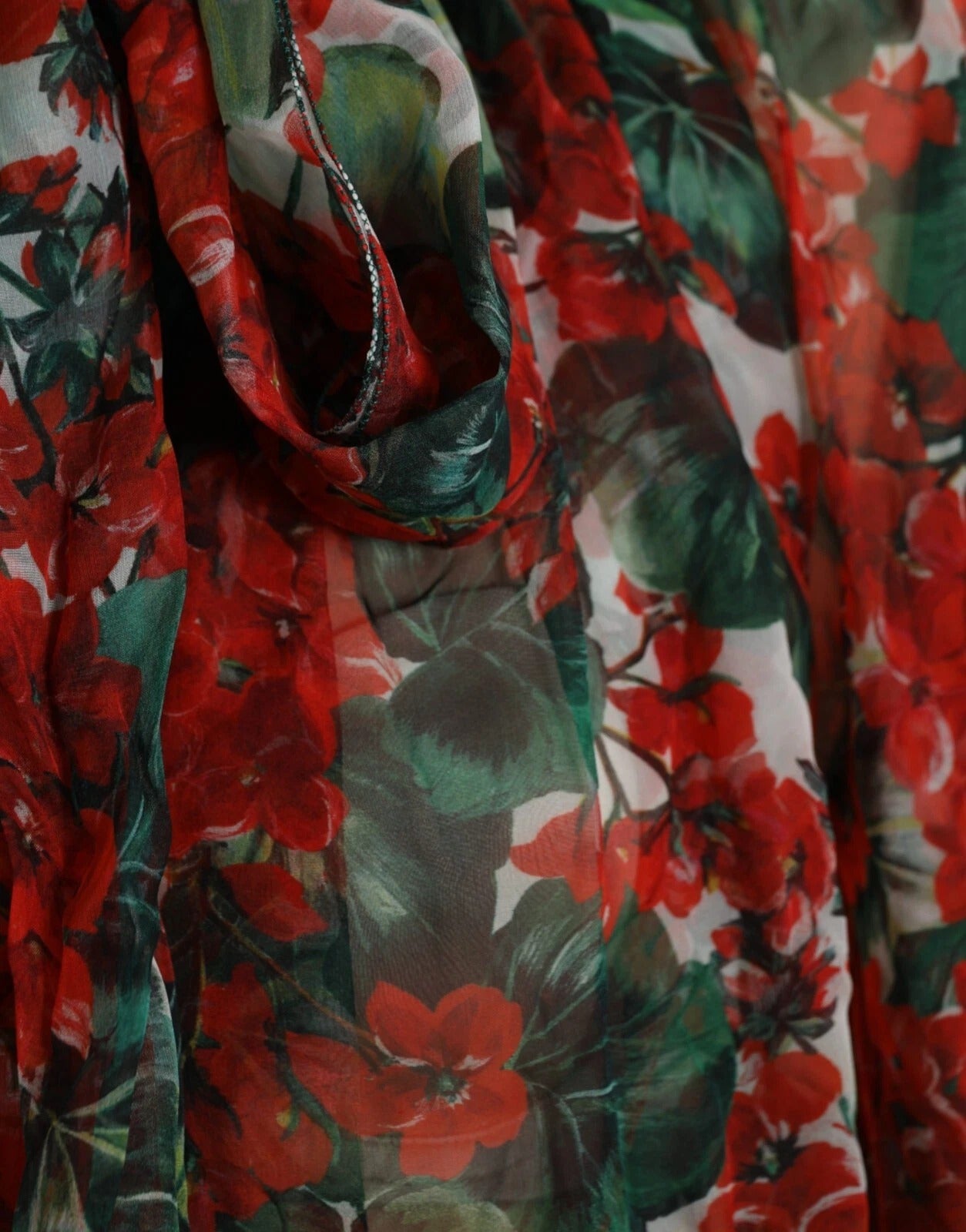Dolce & Gabbana Multicolor Floral Seidenkragen Bluse
