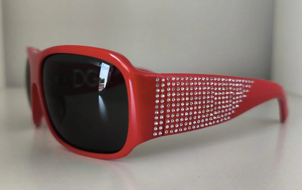 Dolce & Gabbana DG4027 Red Crystal Black Lens Shades Sonnenbrille
