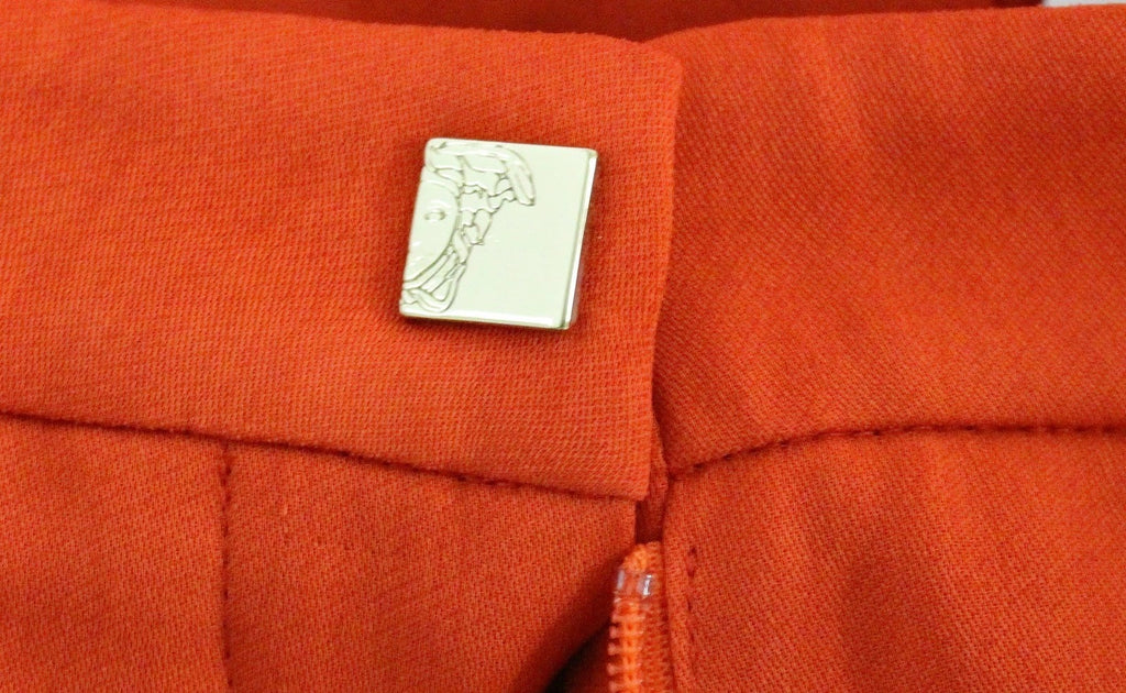 Versace Collection Rote Hosen Gekürzte 3/4 Kurze Nackte Caprihosen