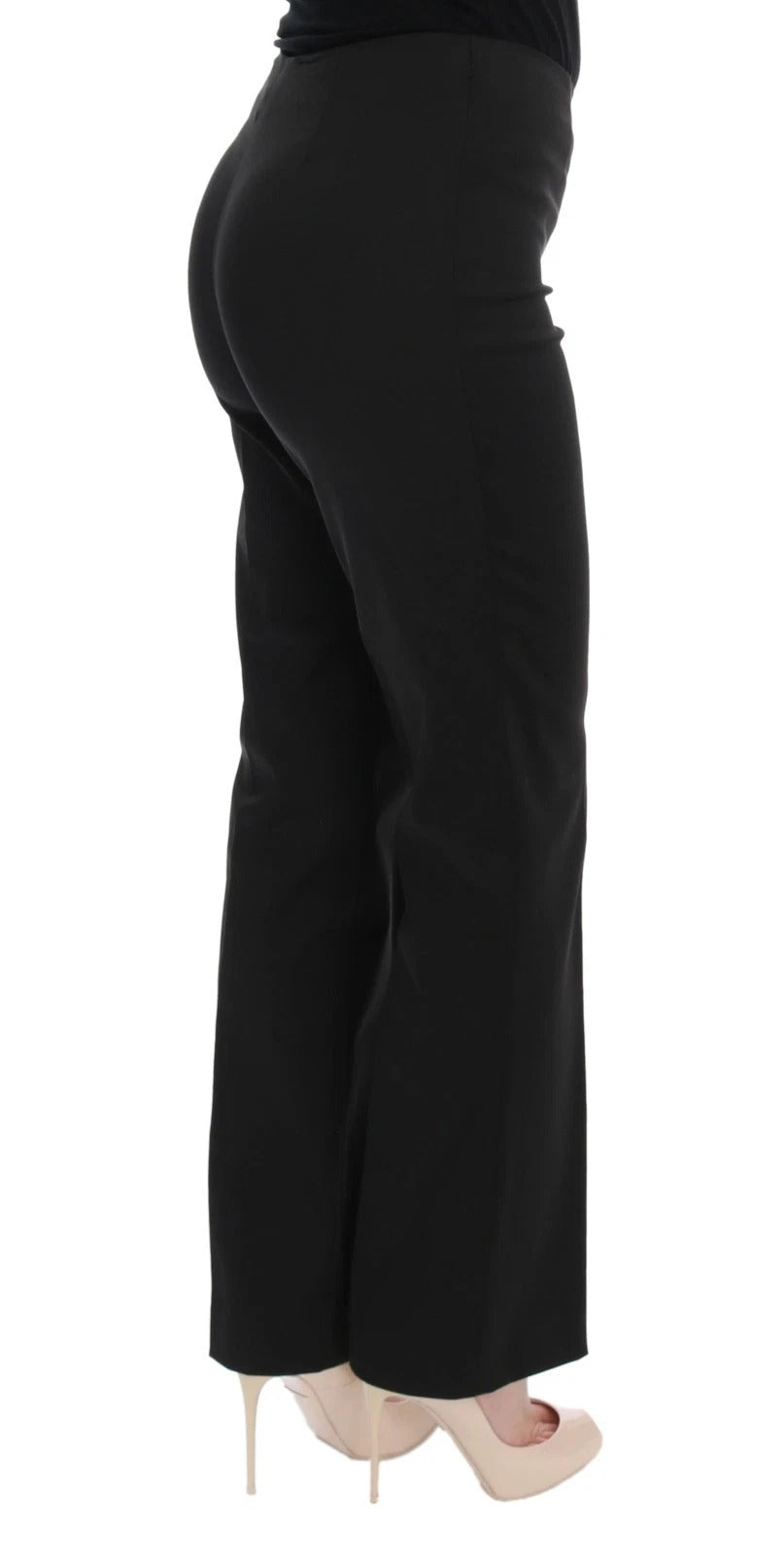 BENCIVENGA Schwarze Stretch-Kleidungshose in gerader Passform Hose