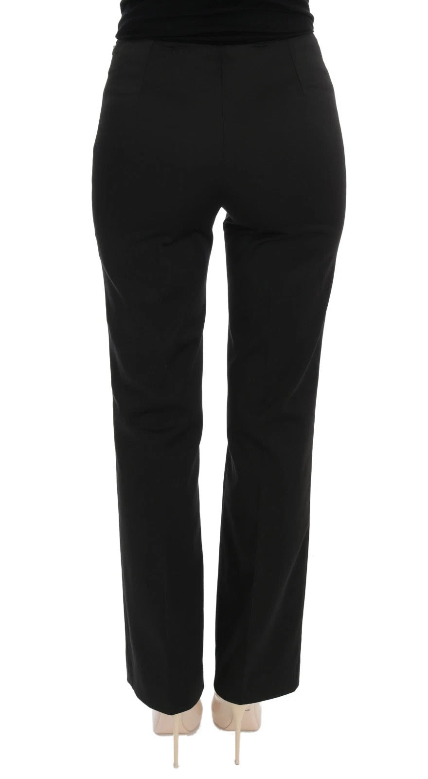 BENCIVENGA Schwarze Stretch-Kleidungshose in gerader Passform Hose