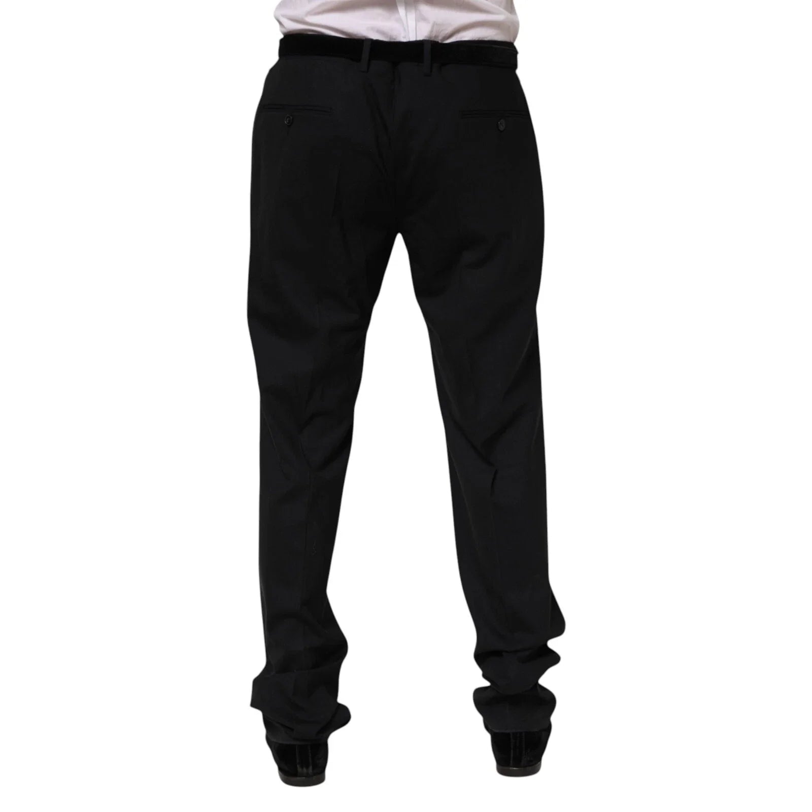 Dolce & Gabbana Schwarz Wolle Formal Kleid Männer Hosen Hosen