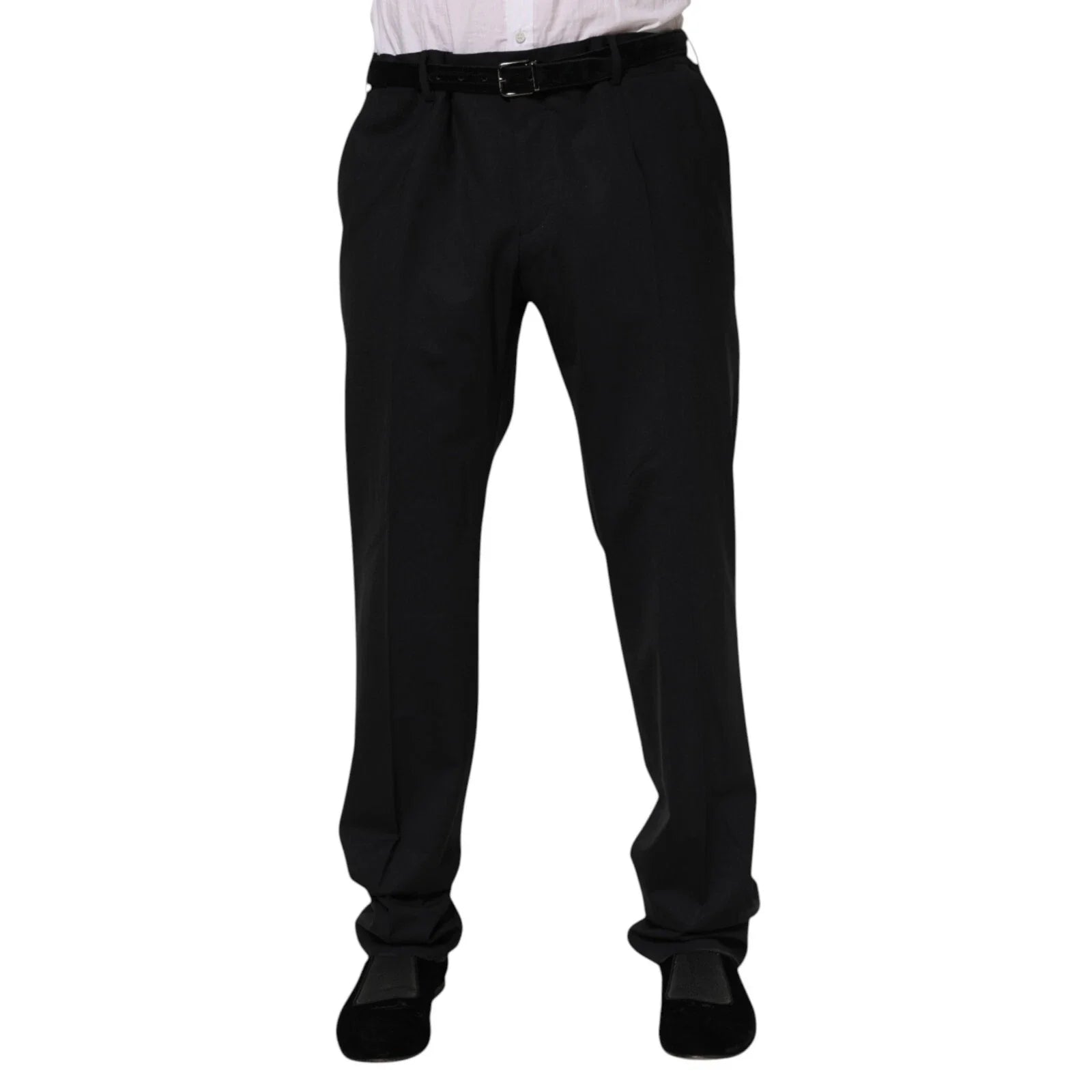 Dolce & Gabbana Schwarz Wolle Formal Kleid Männer Hosen Hosen