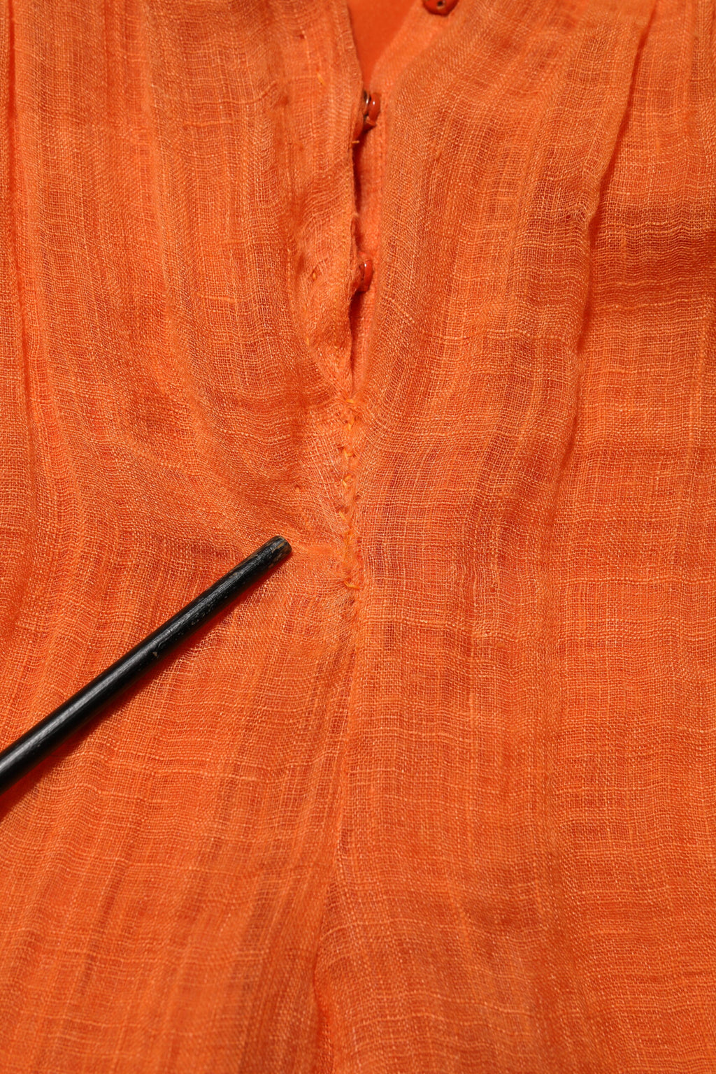 Alberta Ferretti Orangefarbenes Bustier-Maxikleid mit Spitzeneinsatz