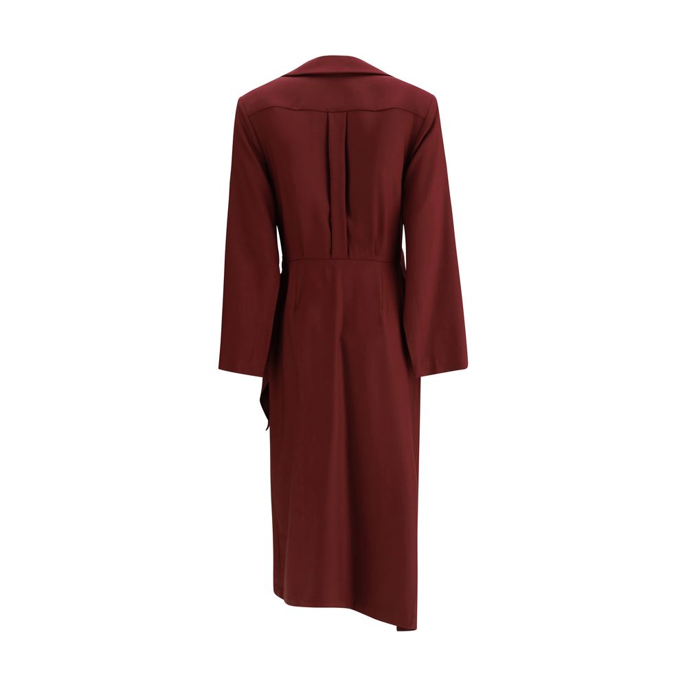 Crida Milano Casual-Kleid aus Seide in Bordeaux