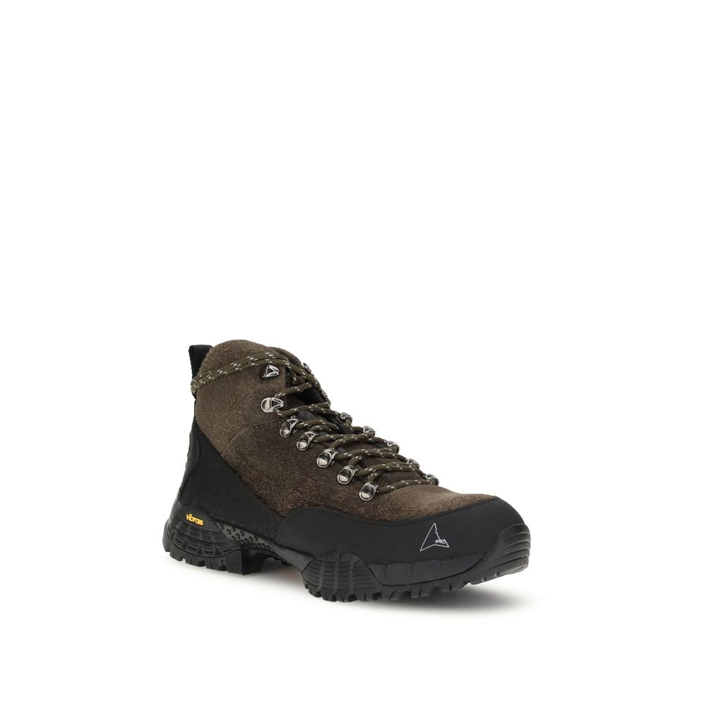 ROA Braune Kalbshaut Bos Taurus Schnürstiefel