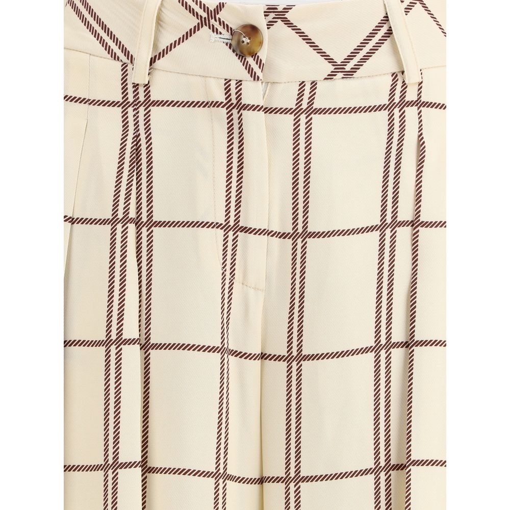 Crida Milano Bunte Viskose-Hose für den Alltag