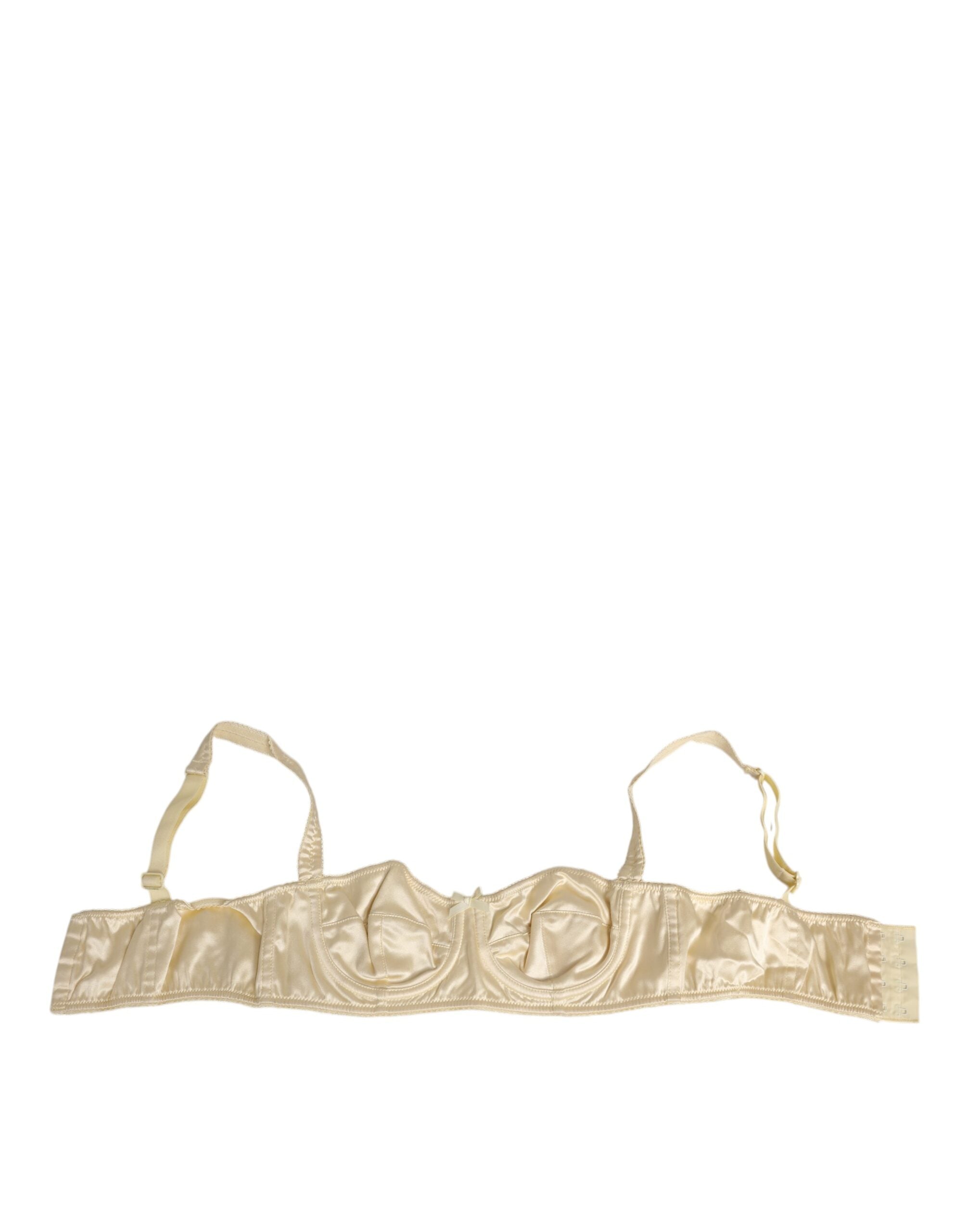 Dolce & Gabbana Balconette-BH in Creme-Satin-Mischung Unterwäsche