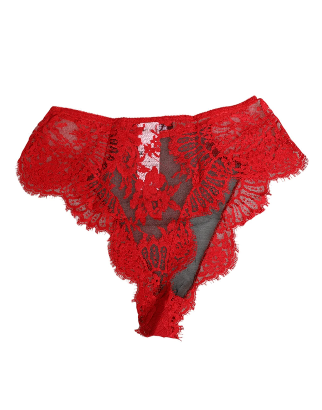 Dolce & Gabbana Roter floraler Spitzen-Slip für Frauen Unterwäsche
