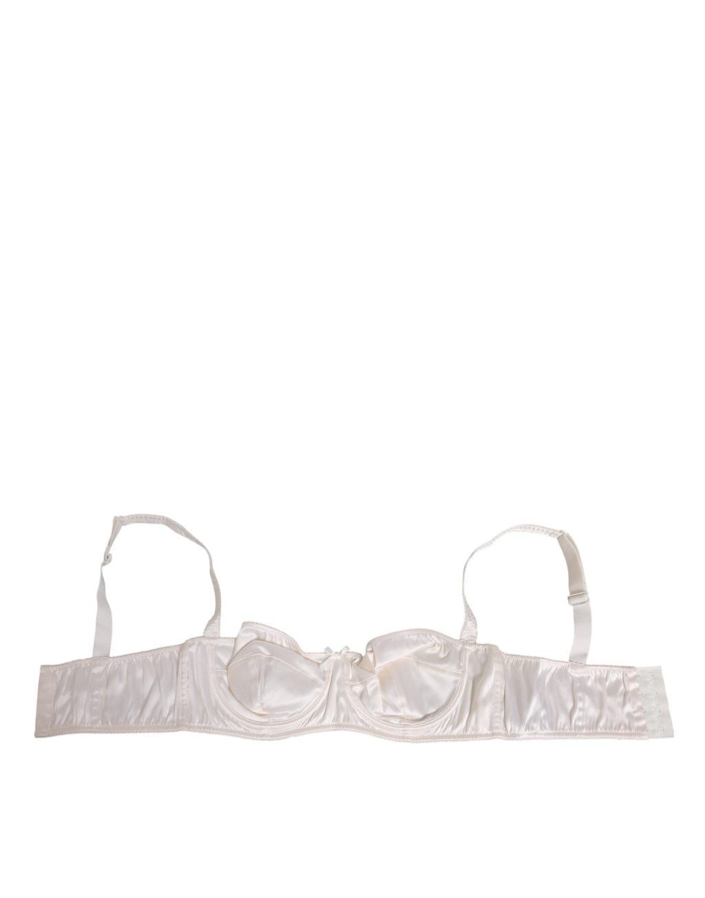 Dolce & Gabbana Weiß Seide Satin Balconnet Dessous BH Unterwäsche