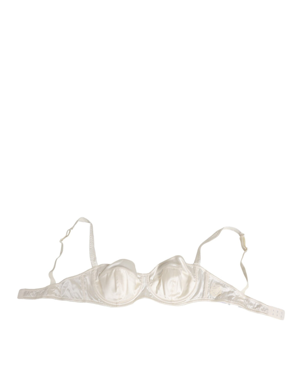 Dolce & Gabbana Weiß Seide Satin Balconnet Dessous BH Unterwäsche