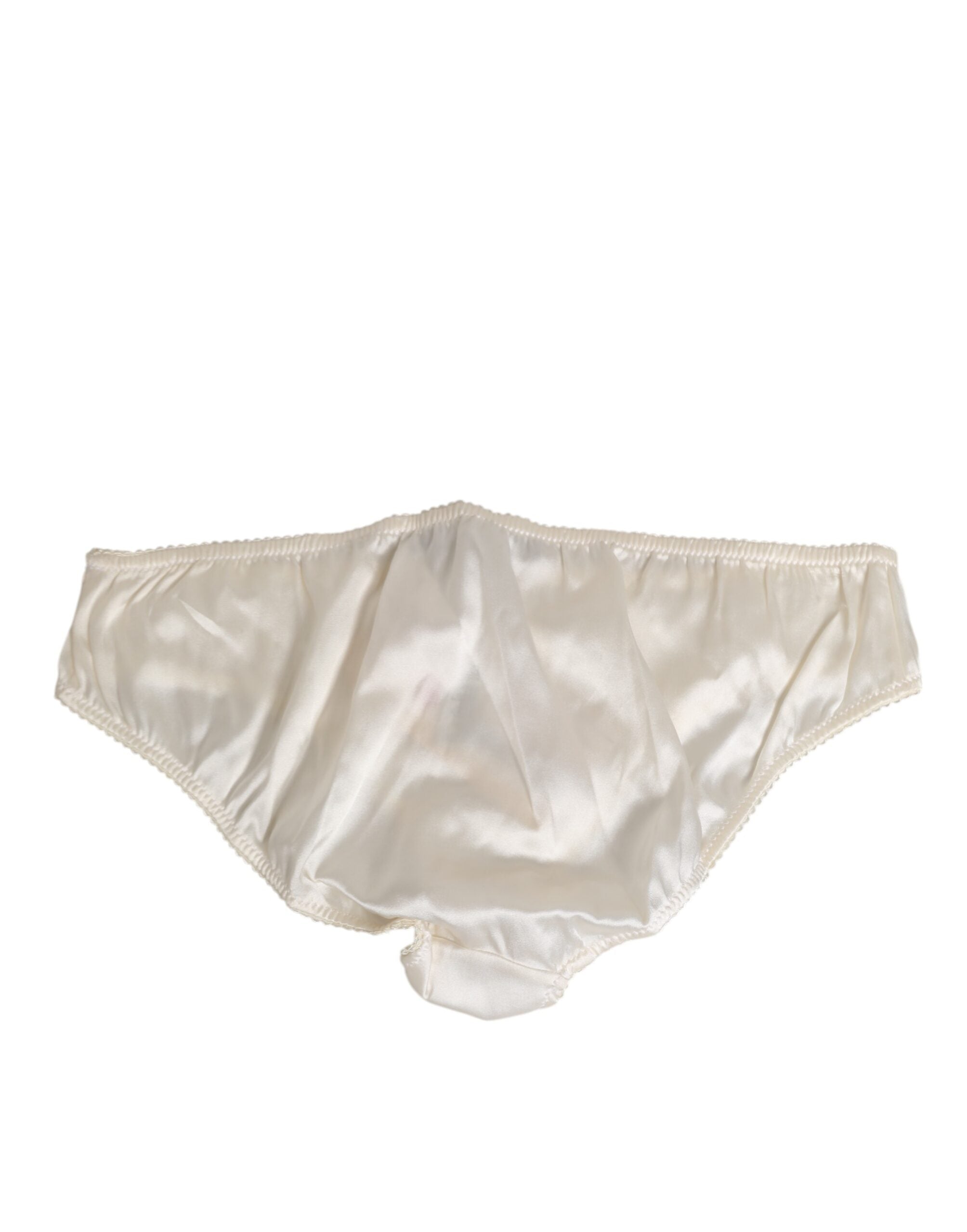 Dolce & Gabbana Weiß Seide Satin Dessous Panty Unterwäsche