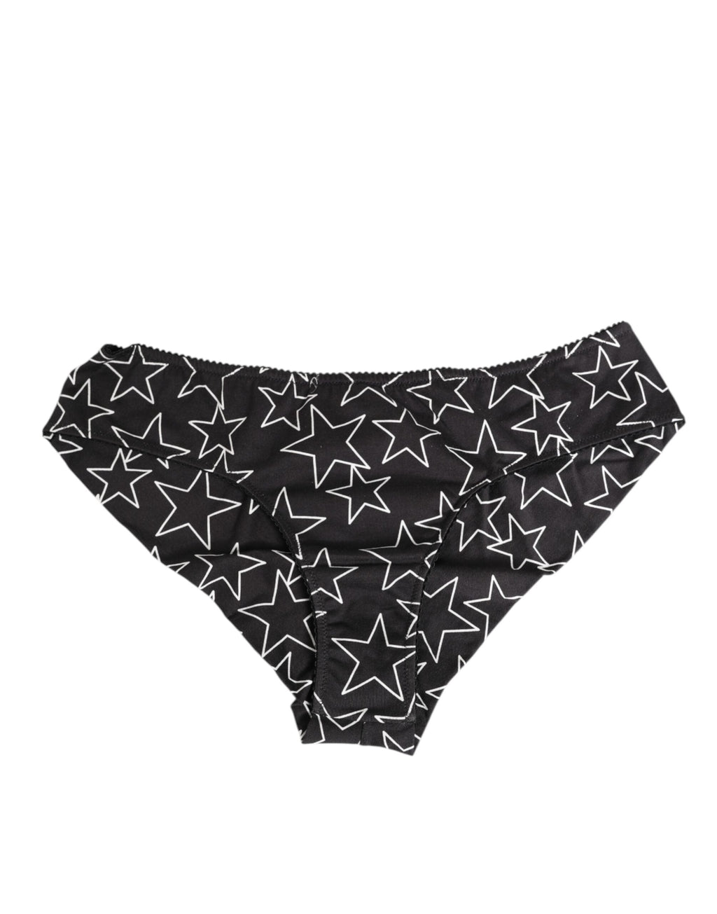 Dolce & Gabbana Schwarzer weißer Sterndruck Baumwollslip Panty Unterwäsche