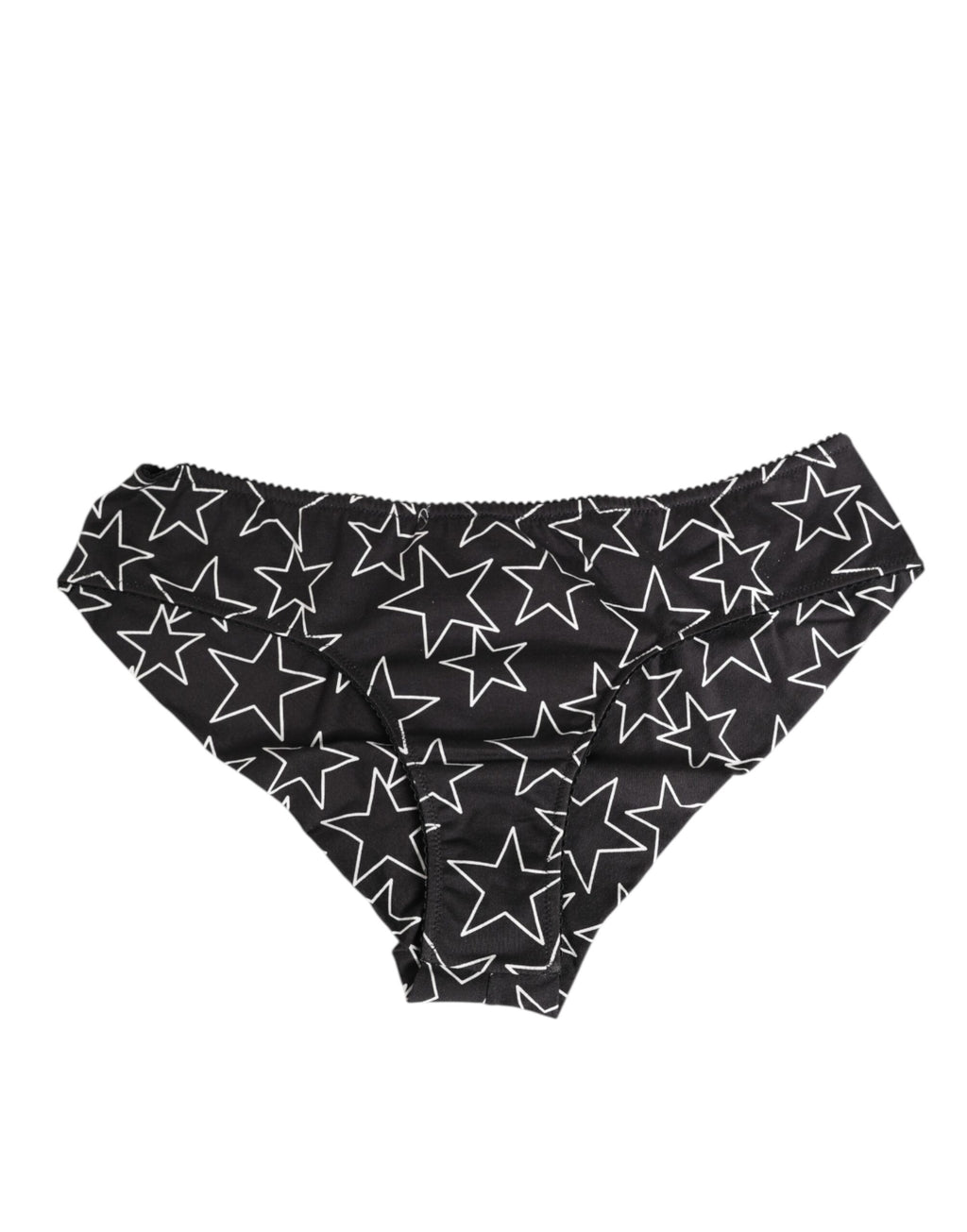 Dolce & Gabbana Schwarzer weißer Sterndruck Baumwollslip Panty Unterwäsche