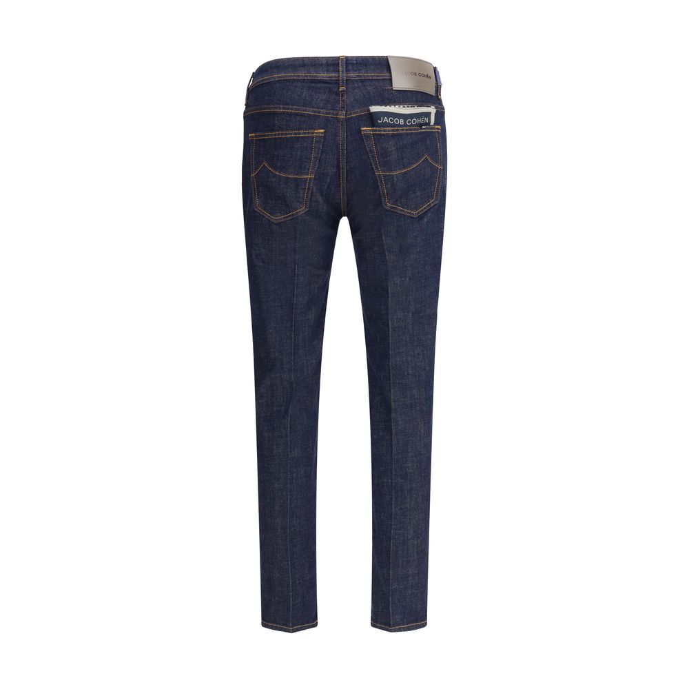 Jacob Cohen Schmale Jeans aus blauem Baumwoll-Denim