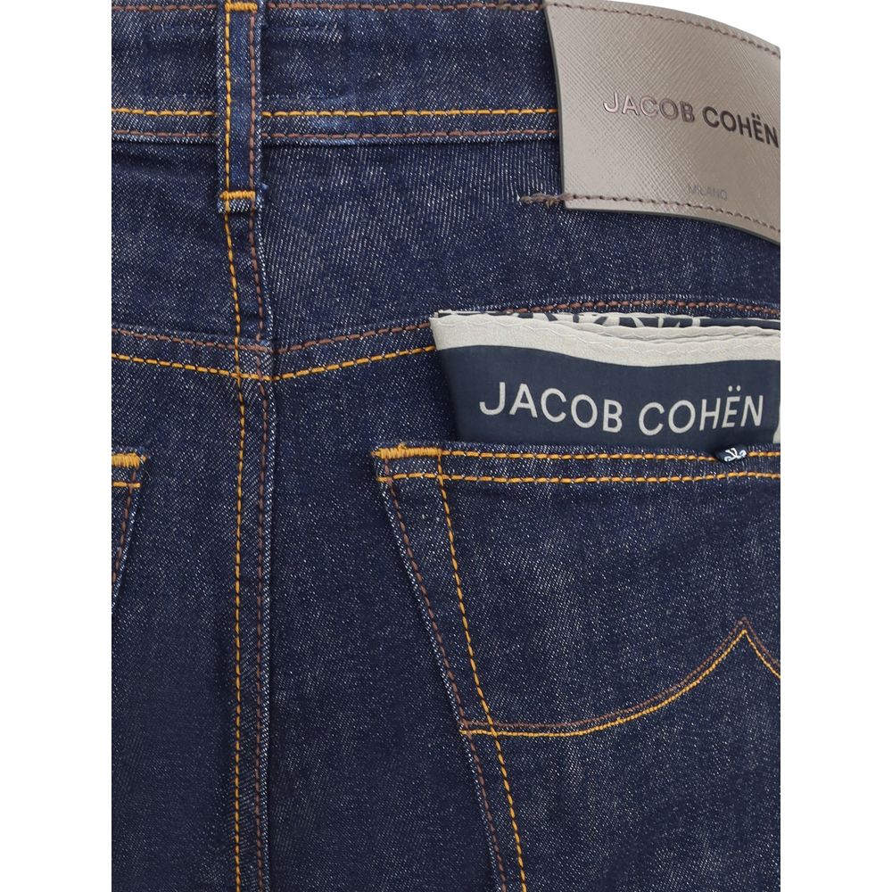 Jacob Cohen Schmale Jeans aus blauem Baumwoll-Denim