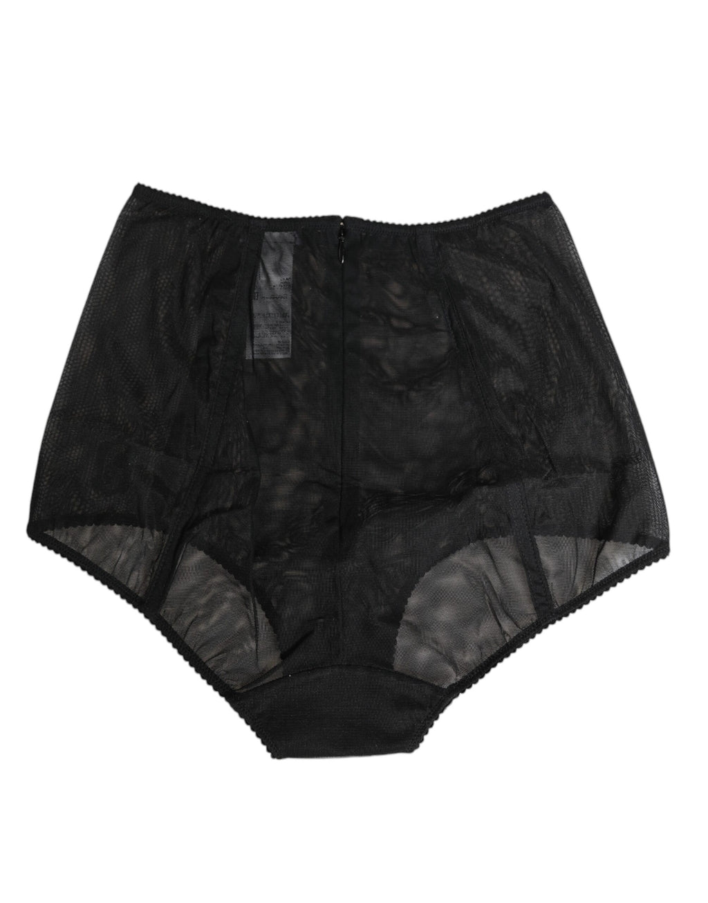 Dolce & Gabbana Schwarze High Waist Mesh Sheer Shapewear Unterwäsche