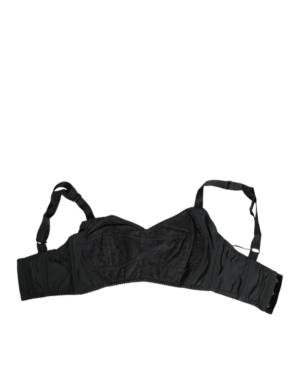 Dolce & Gabbana Schwarzer Stretch Nylon Bustier BH Unterwäsche