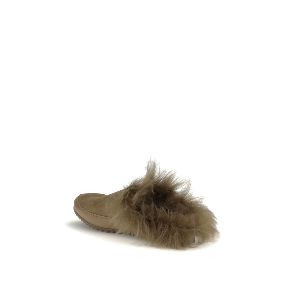 Pedro García Beigefarbene Gummipantoffeln