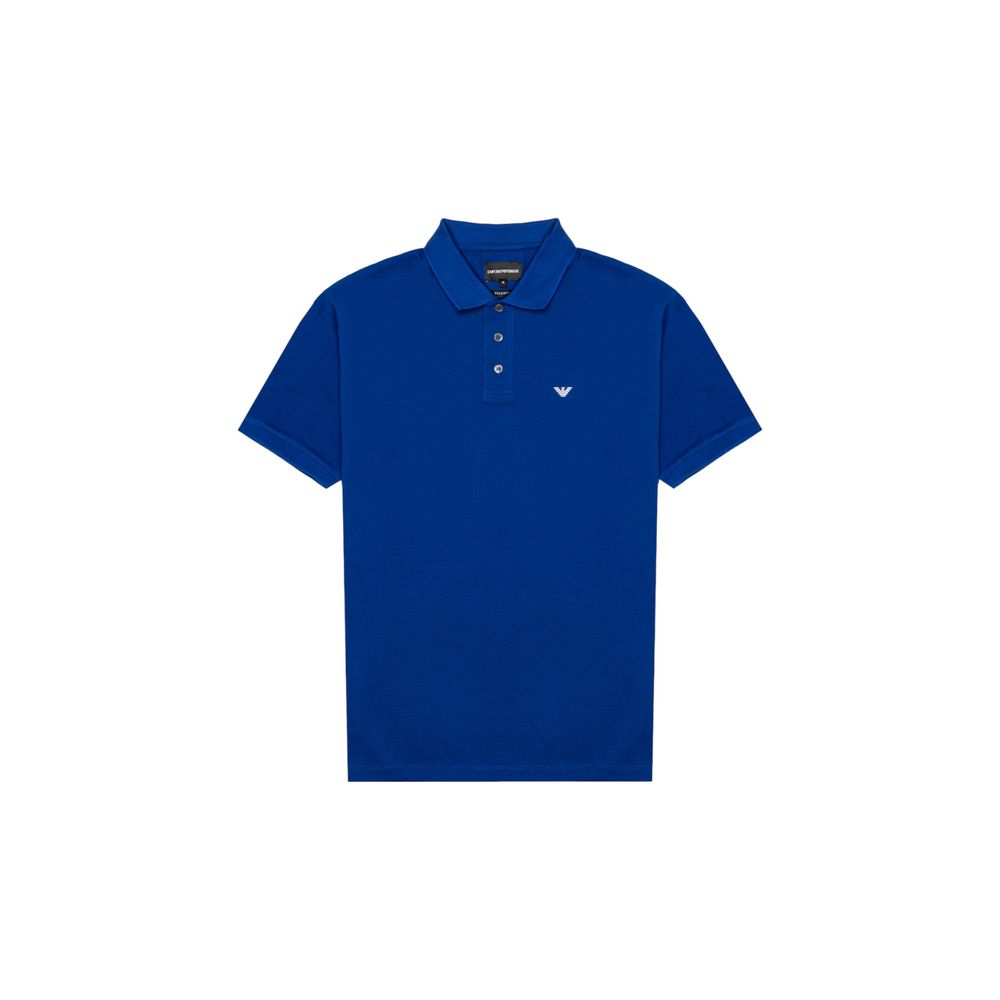 Emporio Armani Blaues Baumwoll-Poloshirt