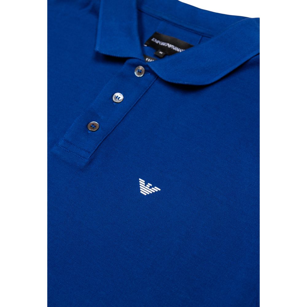 Emporio Armani Blaues Baumwoll-Poloshirt